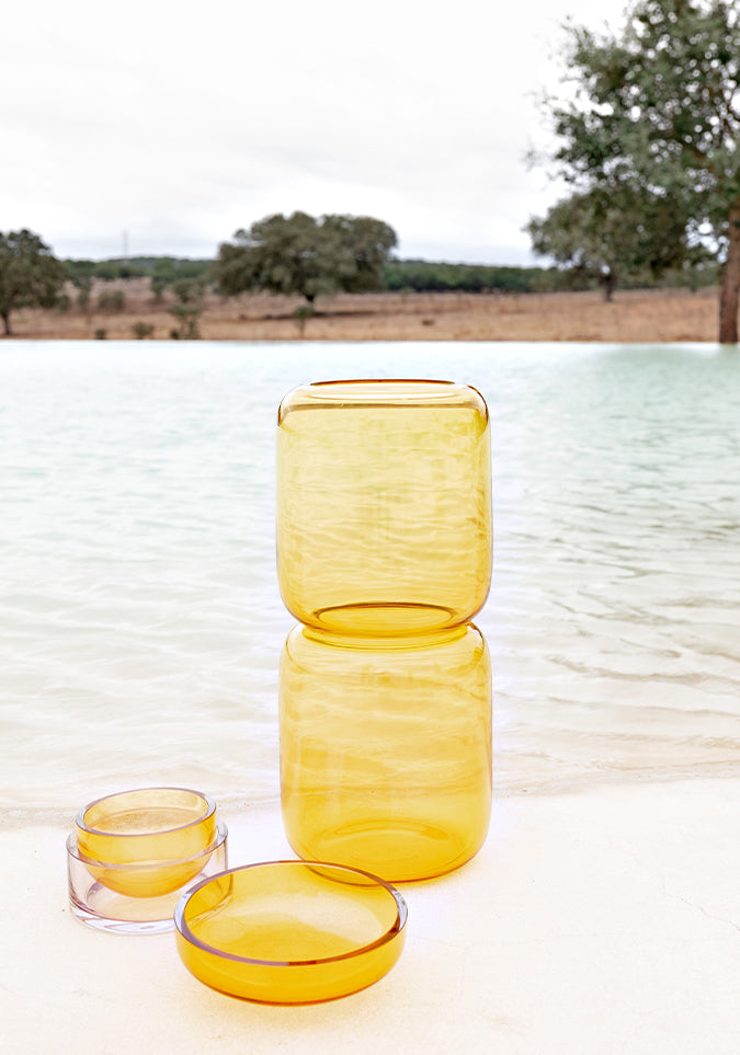 SARO Schirmständer: Elegantes Designobjekt aus mundgeblasenem Glas