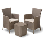 3-tlg. Garten-Sitzgruppe Iowa Cappuccino-Braun 224383
