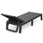 Sonnenliege mit Auflage Mallorca Jutestruktur Anthrazit