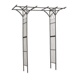Gartenbogen Metall 114x66x232 cm Schwarz