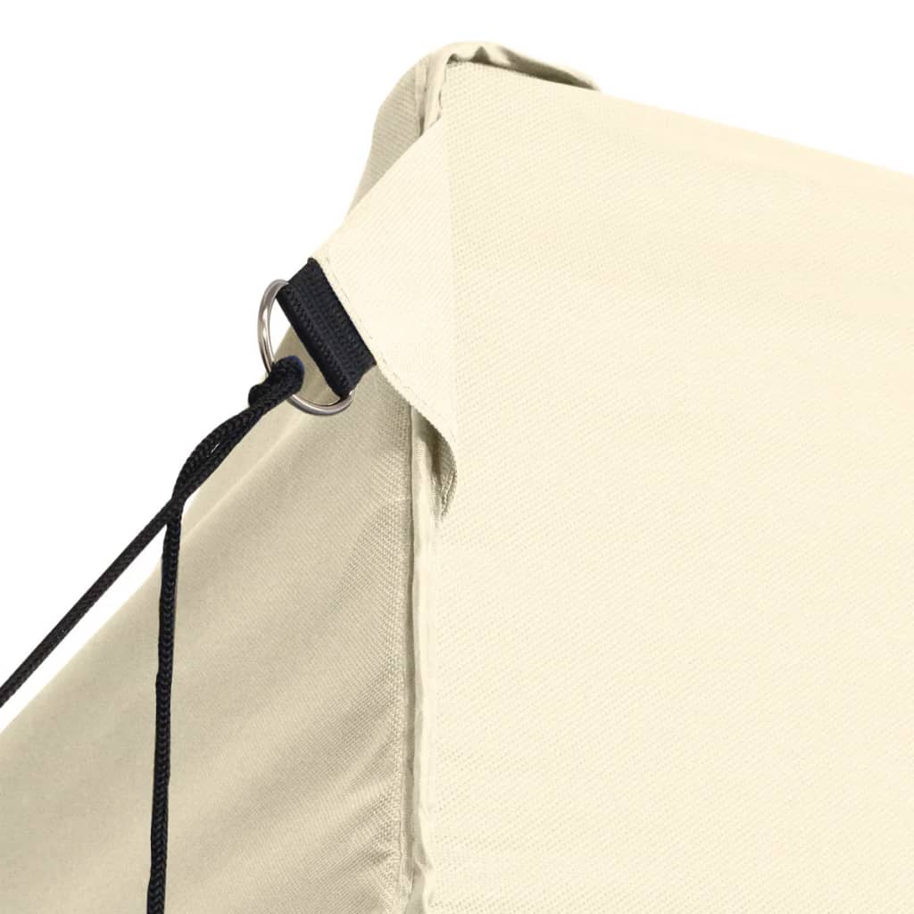 Faltzelt Pop-Up mit 4 Seitenteilen 3 x 4,5 m Cremeweiß
