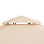 Gartenpavillon Partyzelt Hexagonal Beige 323x265 cm