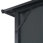 Gartenpavillon mit Vorhang Aluminium 4×3×2,6 mSchwarz