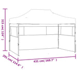 Faltzelt mit 3 Seitenteilen 3x4,5 m Creme