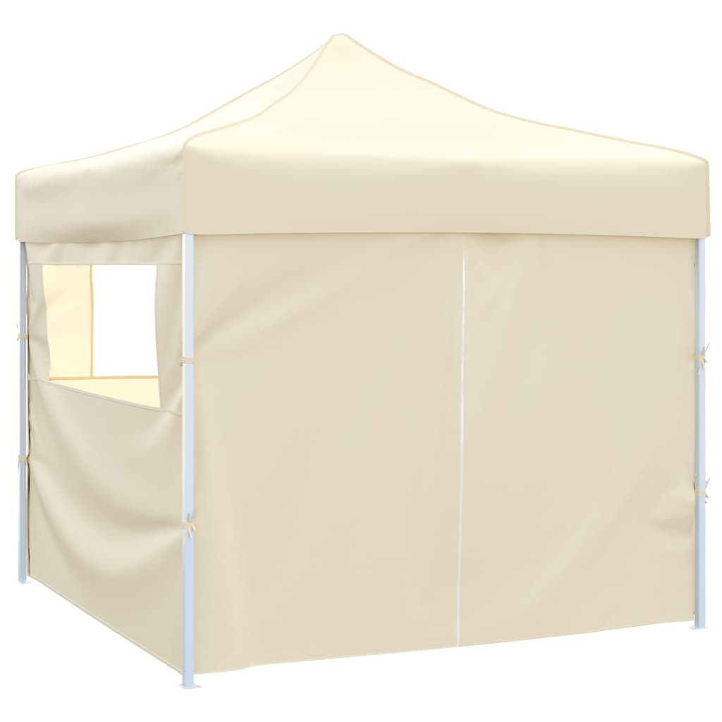 Faltzelt mit 4 Wänden 3 x 3 m Cremeweiß