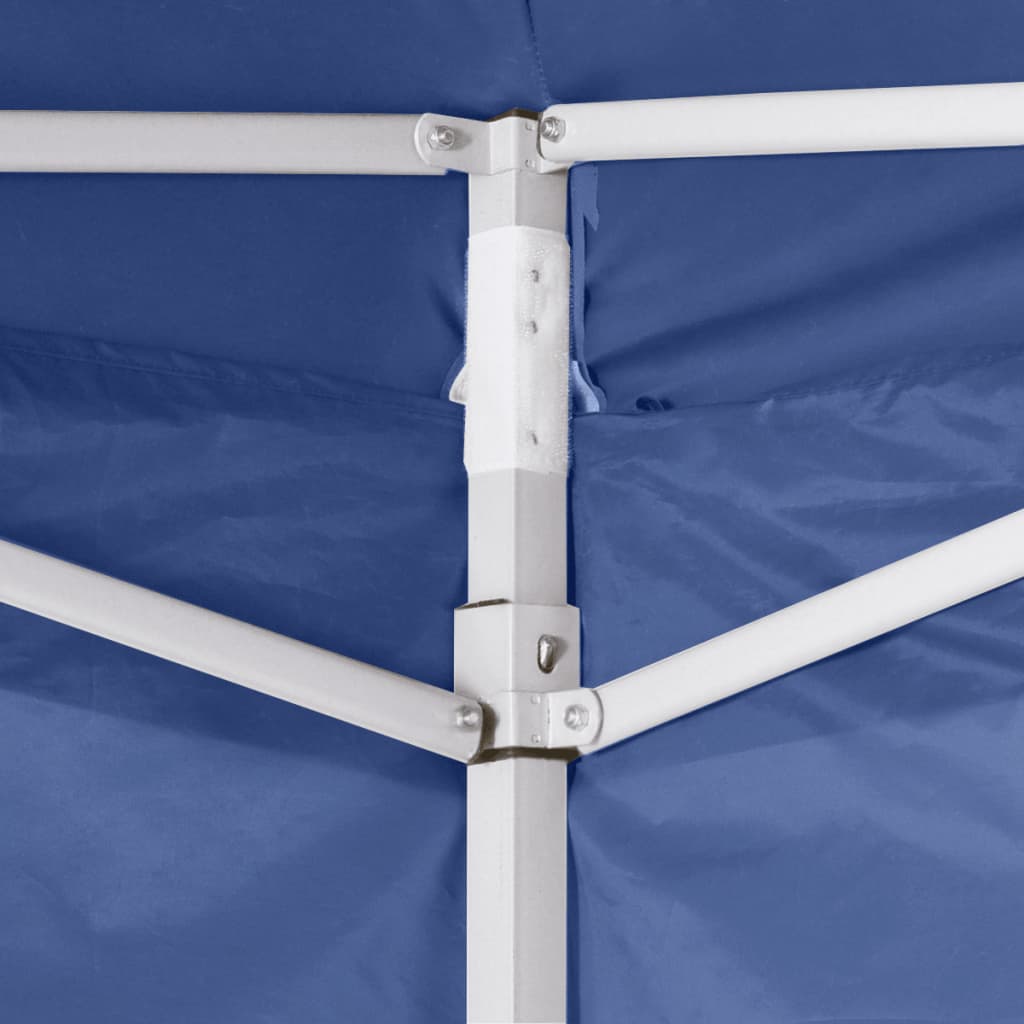 Faltzelt 3x3 m Blau 4 Seitenwände