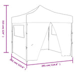 Faltzelt mit 4 Wänden 3 x 3 m Grün