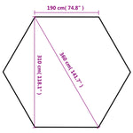 Hexagonal Pop-Up Zelt mit 6 Seitenwänden Dunkelblau 3,6x3,1 m