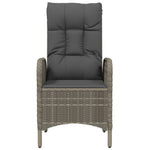Gartenstühle 2 Stk. Poly Rattan Grau