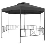 Gartenpavillon 323x275x265 cm Anthrazit