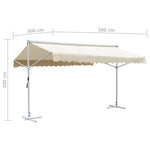 Freistehende Markise 500x300 cm Creme
