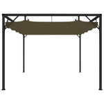 Gartenpavillon mit Ausziehbarem Dach 3x3 m Taupe 180 g/m²