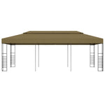 Gartenpavillon 6x3x2,7 m Taupe 180 g/m²