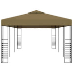 Gartenpavillon 6x3x2,7 m Taupe 180 g/m²