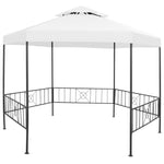 Gartenpavillon 323x275x265 cm Weiß 180 g/m²