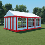 Gartenzelt PVC 4x6 m Rot und Weiß