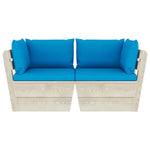Garten-Palettensofa 2-Sitzer mit Kissen Fichtenholz