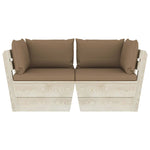 Garten-Palettensofa 2-Sitzer mit Kissen Fichtenholz