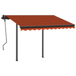 Markise Automatisch Einziehbar mit Pfosten 3,5x2,5 m