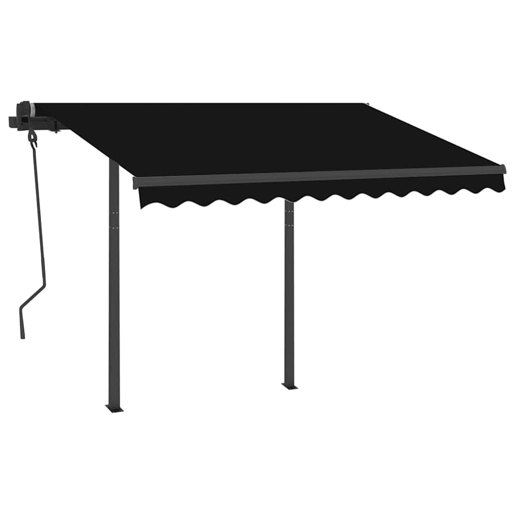 Automatische Markise mit LED & Windsensor 3,5x2,5 m Anthrazit