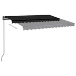 Automatische Markise mit LED & Windsensor 3,5x2,5 m Anthrazit