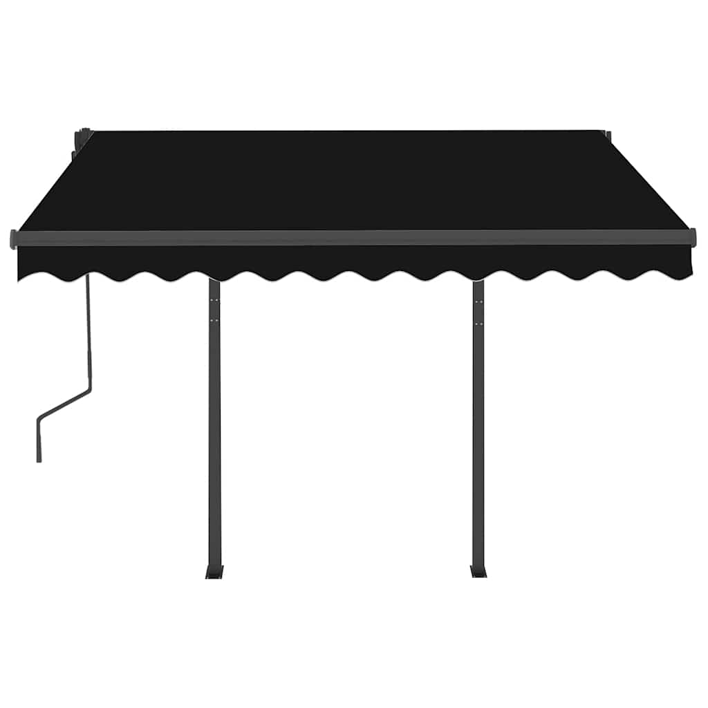 Automatische Markise mit LED & Windsensor 3,5x2,5 m Anthrazit