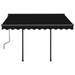 Automatische Markise mit LED & Windsensor 3,5x2,5 m Anthrazit