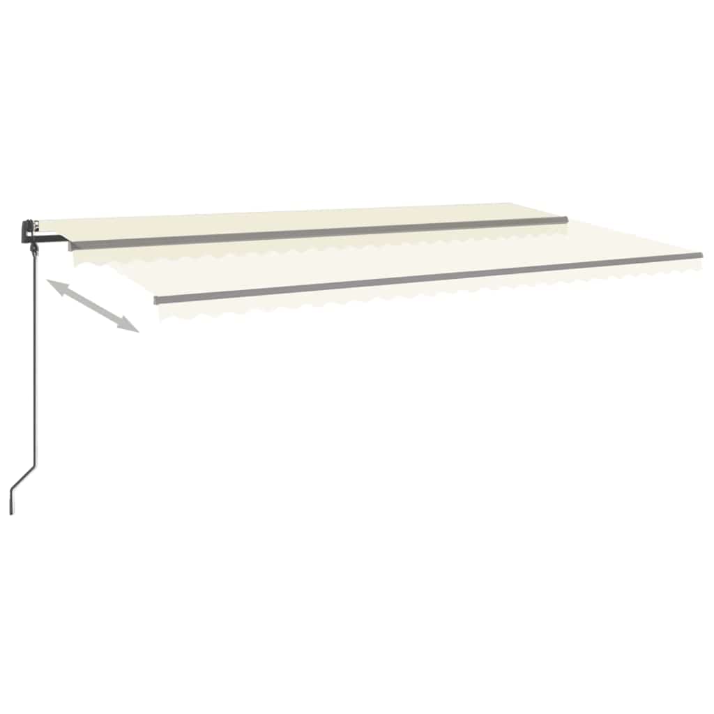 Automatische Markise mit LED & Windsensor 6x3 m Cremeweiß