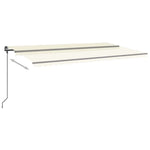 Automatische Markise mit LED & Windsensor 6x3 m Cremeweiß