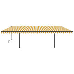 Automatische Markise mit LED & Windsensor 6x3 m Gelb & Weiß