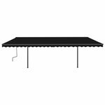 Automatische Markise mit LED & Windsensor 6x3 m Anthrazit