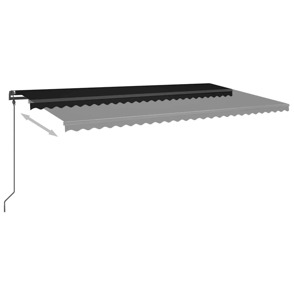 Automatische Markise mit LED & Windsensor 6x3 m Anthrazit