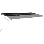 Automatische Markise mit LED & Windsensor 6x3 m Anthrazit