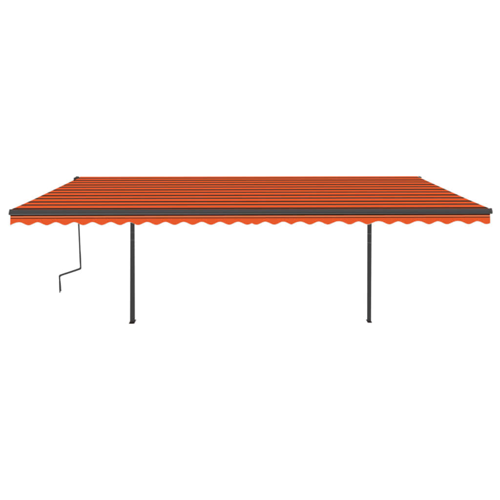Automatische Markise mit LED & Windsensor 6x3 m Orange & Braun