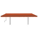 Automatische Markise mit LED & Windsensor 6x3 m Orange & Braun