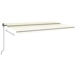 Automatische Markise mit LED & Windsensor 6x3,5 m Cremeweiß