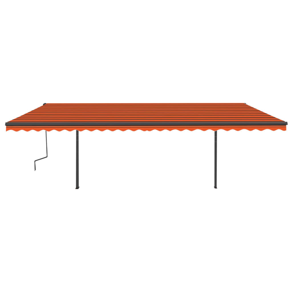 Automatische Markise mit LED & Windsensor 6x3,5m Orange & Braun