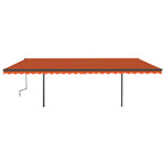 Automatische Markise mit LED & Windsensor 6x3,5m Orange & Braun