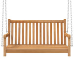 Hollywoodschaukel Massivholz Teak 114x60x64 cm