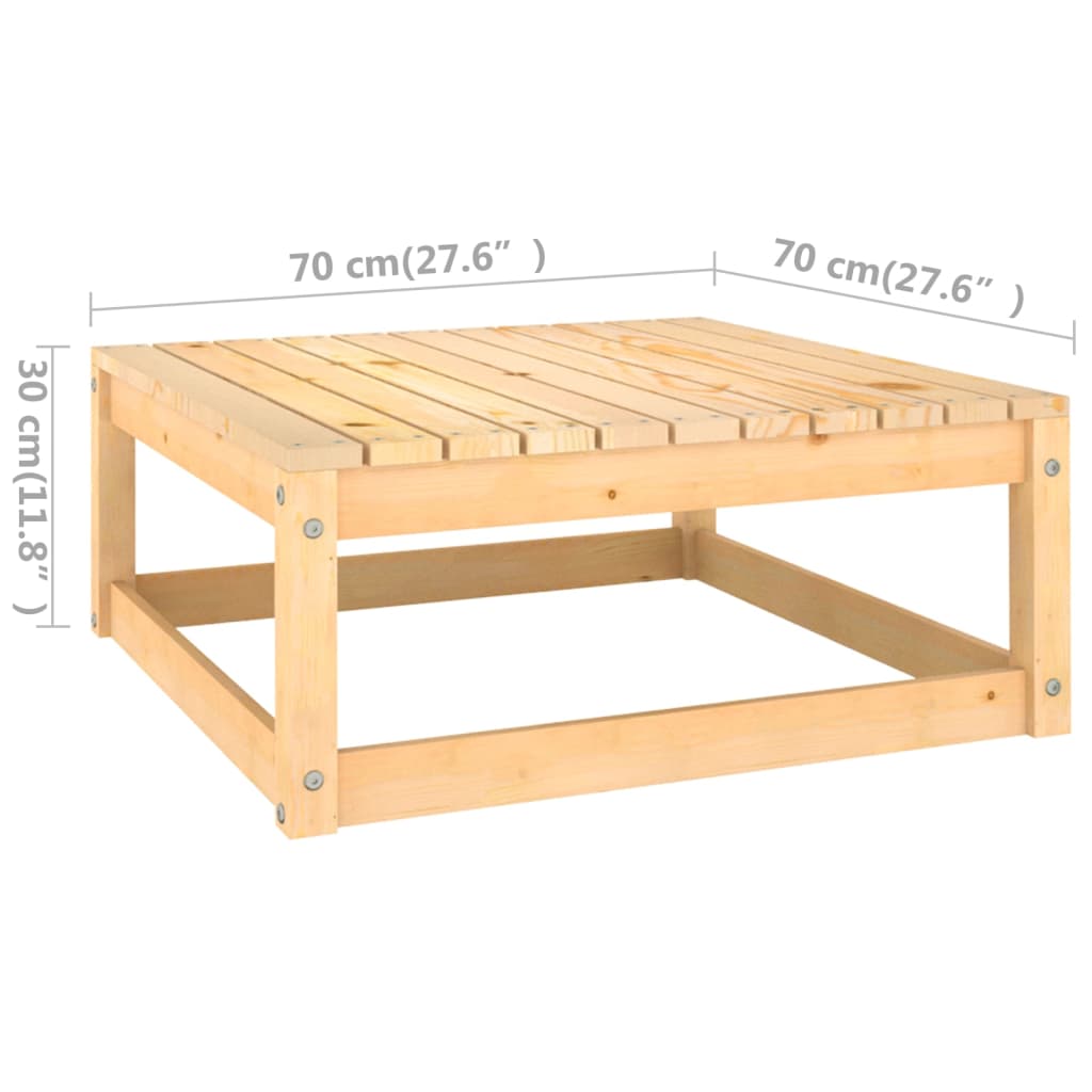 7-tlg. Garten-Lounge-Set mit Kissen Massivholz Kiefer