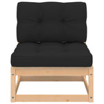 8-tlg. Garten-Lounge-Set mit Kissen Massivholz Kiefer