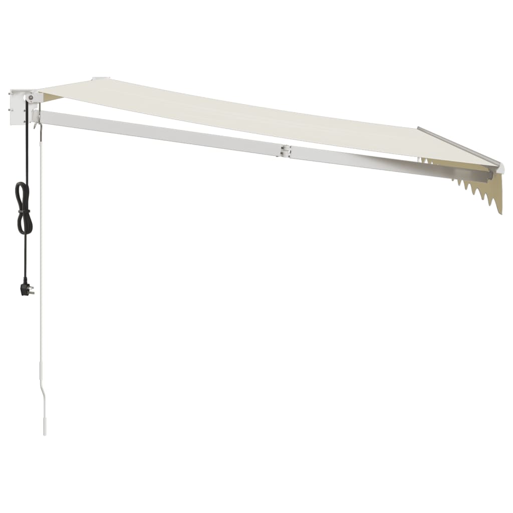 Elektrische Markise mit Kurbel Creme 3x2,5 m