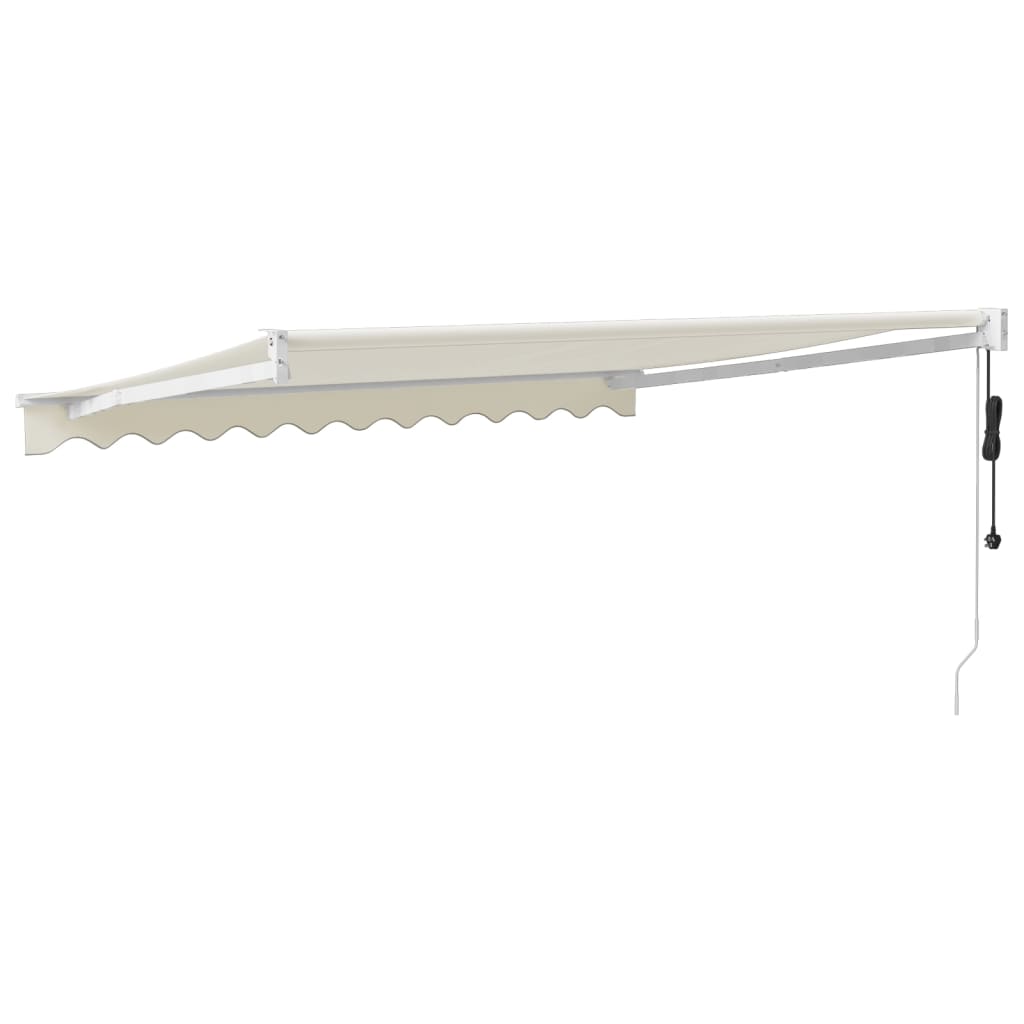 Elektrische Markise mit Kurbel Creme 3x2,5 m