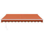Elektrische Markise mit Kurbel Orange und Braun 3x2,5 m