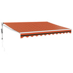 Elektrische Markise mit Kurbel Orange und Braun 3,5x2,5 m