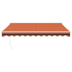 Elektrische Markise mit Kurbel Orange und Braun 3,5x2,5 m