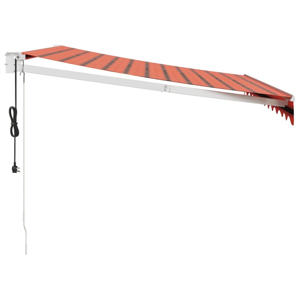 Elektrische Markise mit Kurbel Orange und Braun 3,5x2,5 m