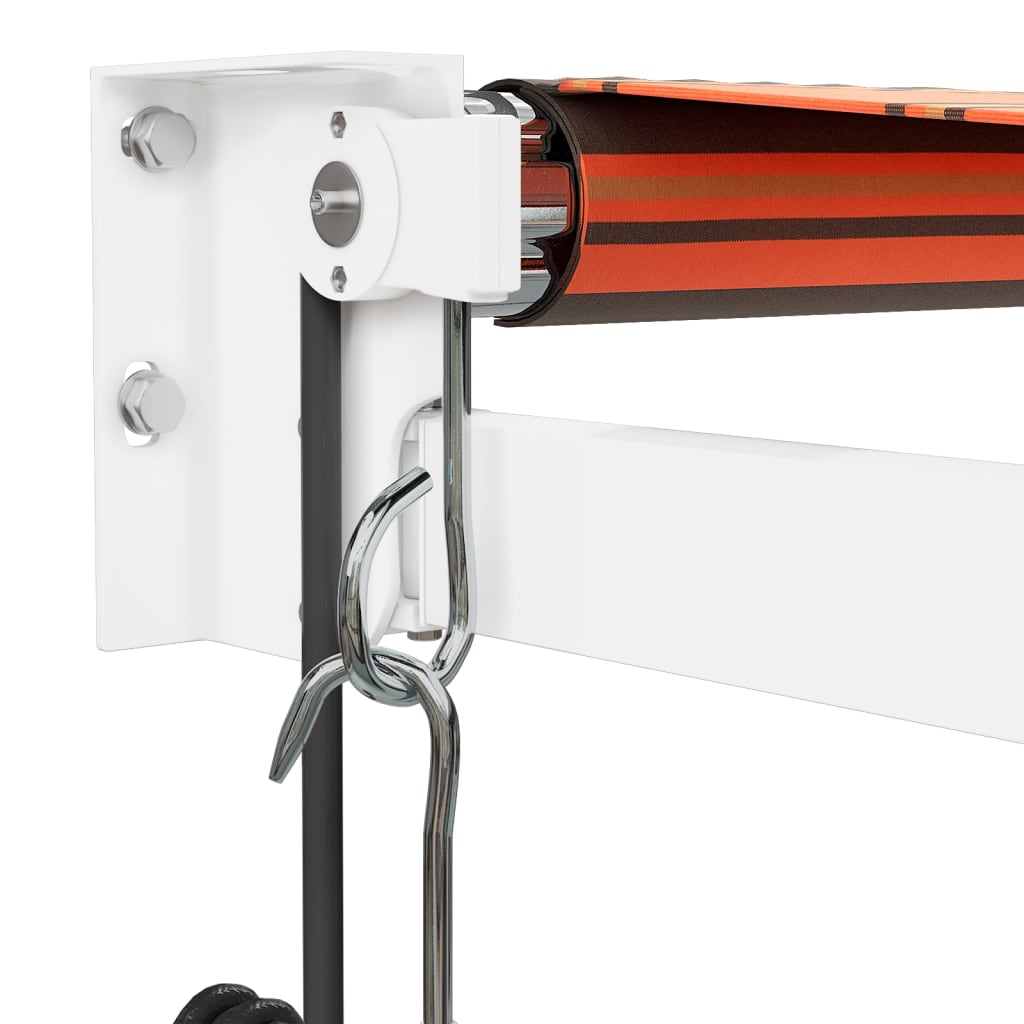 Elektrische Markise mit Kurbel Orange und Braun 3,5x2,5 m