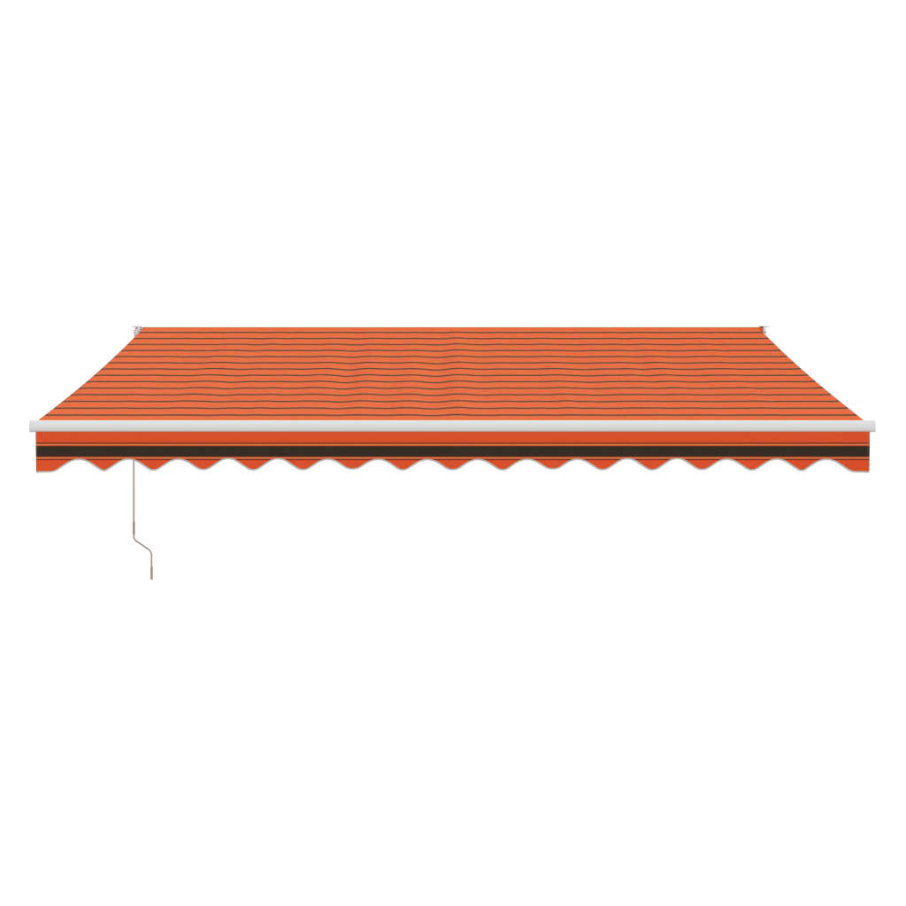 Elektrische Markise mit Kurbel Orange und Braun 4x3 m