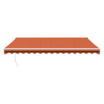 Elektrische Markise mit Kurbel Orange und Braun 4x3 m